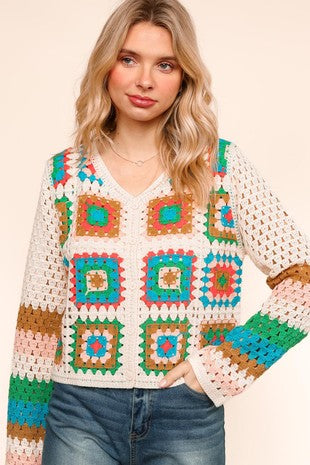Haptics Granny Square Cardigan
